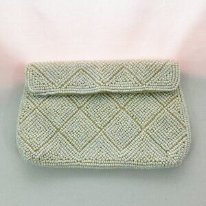 Vintage Beaded Clutch Purse Bag by Debbie Handmade in Japan